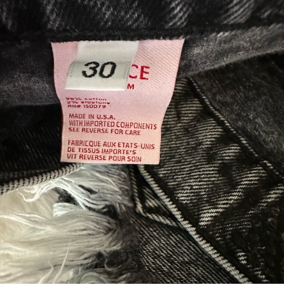 Revice Denim Sidekick Shorts in Acid Wash Black Size 30 - Picture 7 of 9